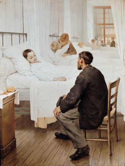 Dia de visita no hospital, 1889 de Henri Jules Jean Geoffroy