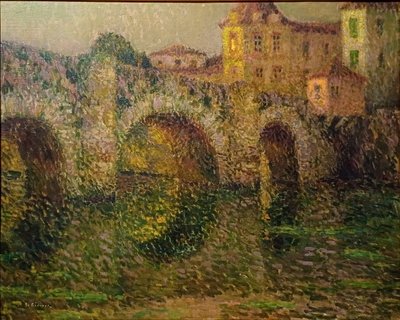 A ponte de Clisson ao crepúsculo de Henri Le Sidaner