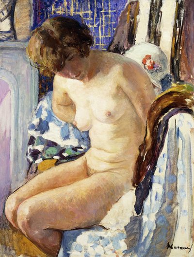 Nude sentado; Nu Assise, de Henri Lebasque