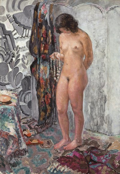 Nu em pé com um colar, c. 1923 de Henri Lebasque