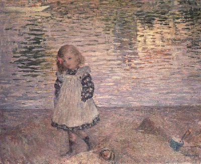 Menina na Praia de Henri Lebasque
