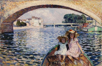Moças em uma barcaça; Moças em barcos, 1903 de Henri Lebasque