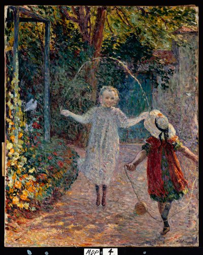 Moças brincando no jardim, 1899 de Henri Lebasque