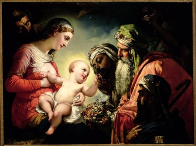 Adoração dos Magos, 1854 de Henri Lehmann