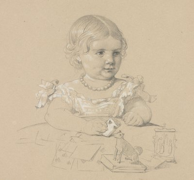 Retrato de uma criança, do século XIX. de Henri Lehmann