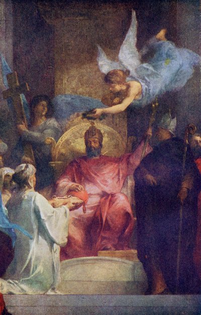 Carlos Magno, ilustração de &39;Romance e Legend of Chivalry&39; de AR Hope Moncrieff de Henri Leopold Levy