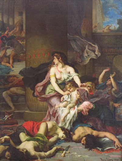 Joash salvou do massacre da família real, 1867 de Henri Leopold Levy