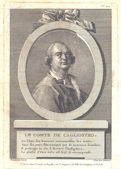 Conde Alessandro di Cagliostro 1743-1795, 1781 de Henri Louis Duhamel du Monceau