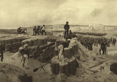 Batalha de Bomarsund, 1854 (gravura) de Henri Louis Dupray