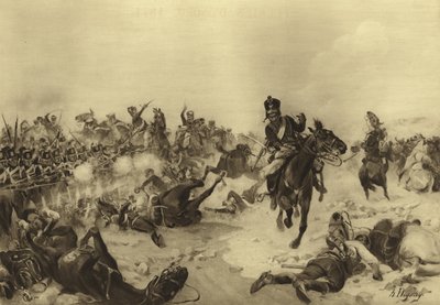 Batalha de Fuentes de Onoro, 1811 (gravura) de Henri Louis Dupray