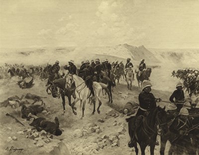 Batalha de Kandahar, 1879 (gravura) de Henri Louis Dupray