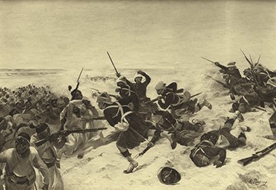 Batalha de Tel el-Kebir, 1882 (gravura) de Henri Louis Dupray