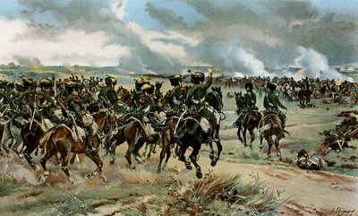 O 20º Chasseurs no Wagram de Henri Louis Dupray