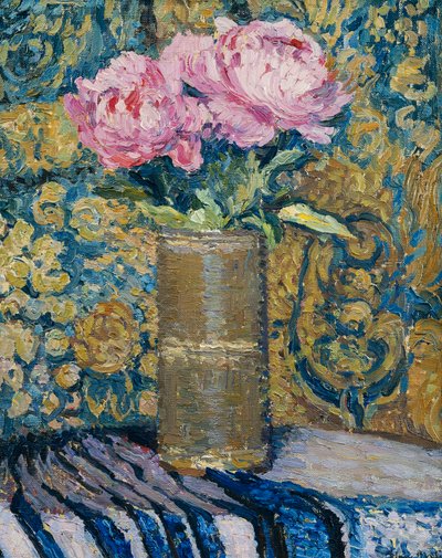 Buquê de peônias; O buquê de peônias, de Henri Martin