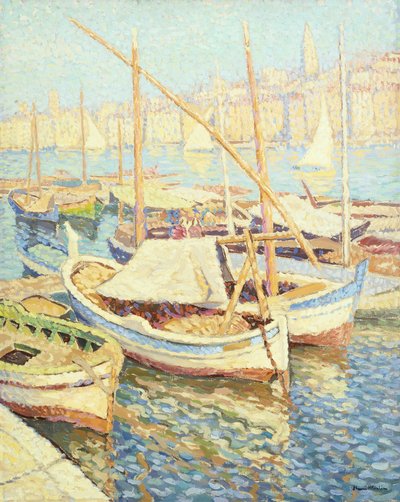 Porto de Marselha (óleo sobre tela) de Henri Martin