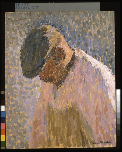 Estudo para escavadores de valas, Place De La Concorde (Etude, Terrassiers, Place De La Concorde) (óleo sobre madeira) de Henri Martin