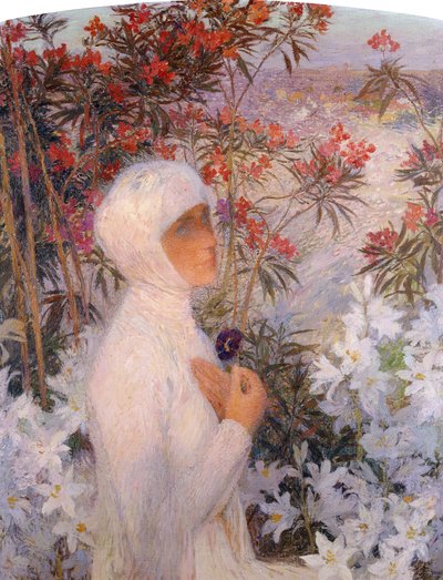 A poetisa; La Poetesse, c. 1890 de Henri Martin