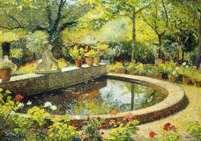 A lagoa em Marquayrol; Bacia por Marquayrol, c.1930 de Henri Martin