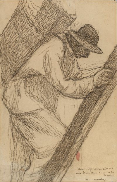 Trabalhador numa escada de Henri Martin