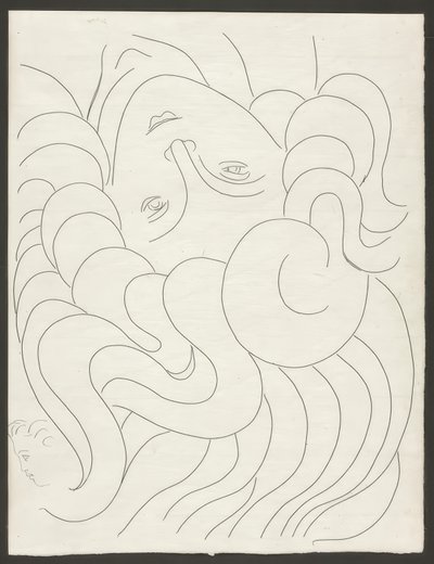 Alguns Sonetos: "Com suas unhas puras...", placa 25 de Poesies de Mallarmé de Henri Matisse