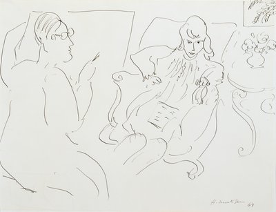 Artista com modelo de Henri Matisse