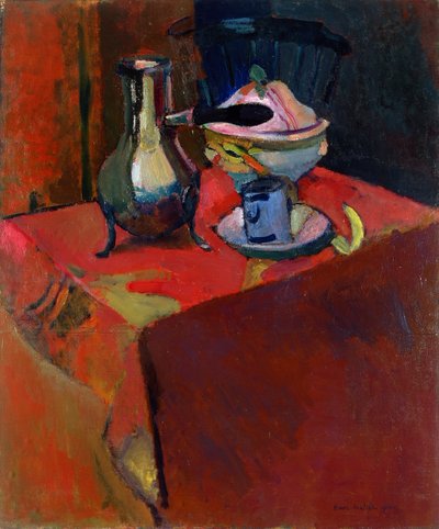 Louça numa mesa de Henri Matisse