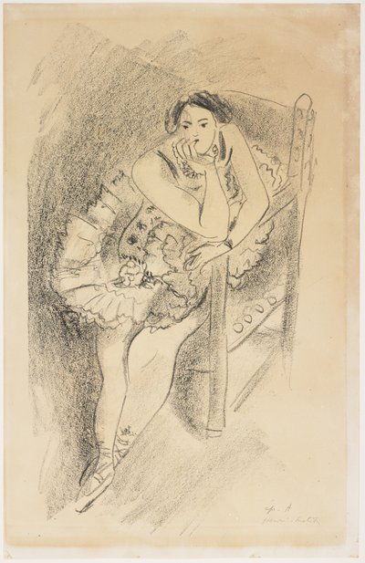 Bailarina numa cadeira de madeira de Henri Matisse