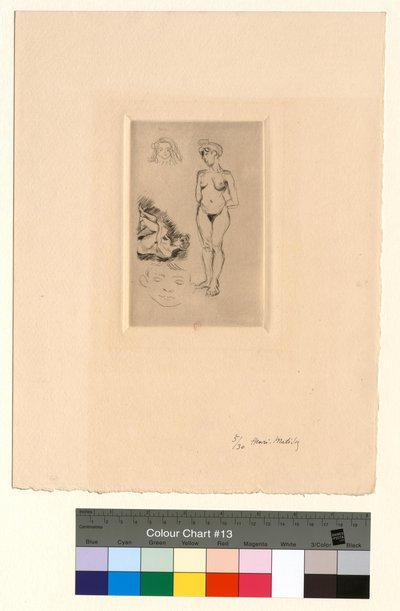 Dois nus, duas cabeças de criança de Henri Matisse