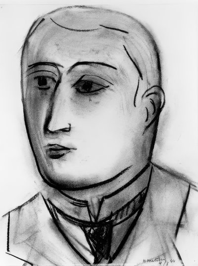 Estudo para o retrato de Guillaume Apollinaire de Henri Matisse