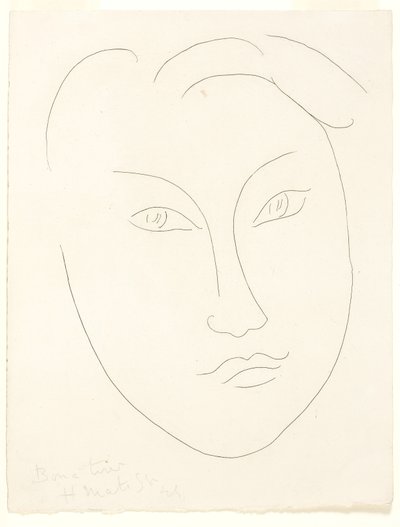Rosto de um rapaz de Henri Matisse