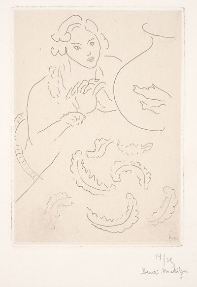 Figura junto a peixes-dourados de Henri Matisse