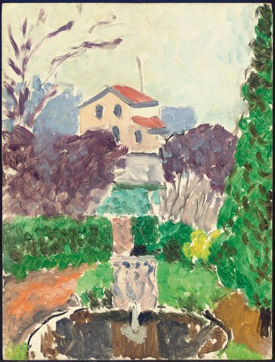 Jardim do artista em Issy-les-Moulineaux, c.1918 (óleo sobre painel) de Henri Matisse