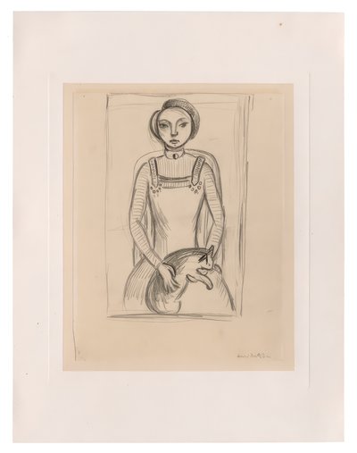 Rapariga com um gato de Henri Matisse