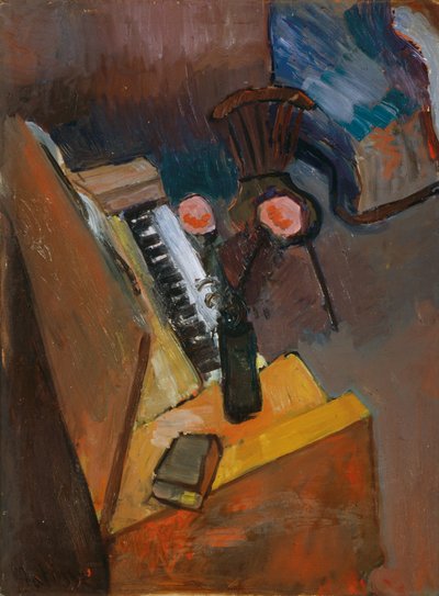 Interior de harmónio, c.1900 (óleo sobre cartão) de Henri Matisse