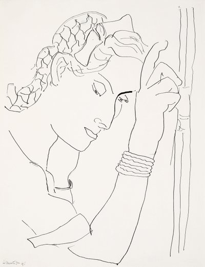 Cabeça de uma mulher de perfil de Henri Matisse