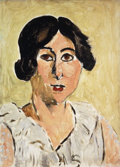 Cabeça com olhos enegrecidos (Lorette, c.1917 (óleo sobre painel) de Henri Matisse
