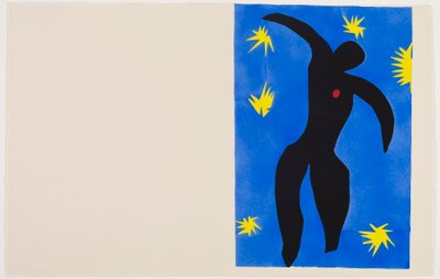 Icare, c.1943 (pochoir impresso a tinta de cor sobre papel de seda) de Henri Matisse