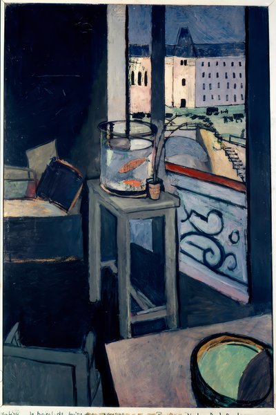 Interior, aquário de peixe dourado de Henri Matisse