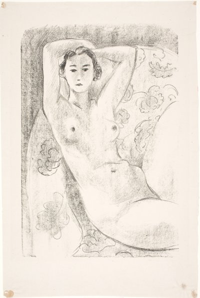 Modelo feminina, sentada numa poltrona de Henri Matisse