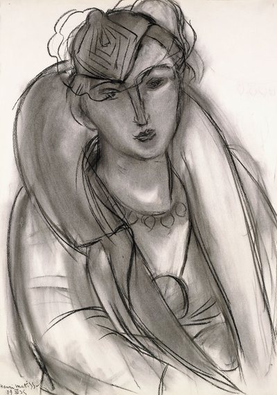 Lydia (Estudo para retrato com casaco azul) de Henri Matisse