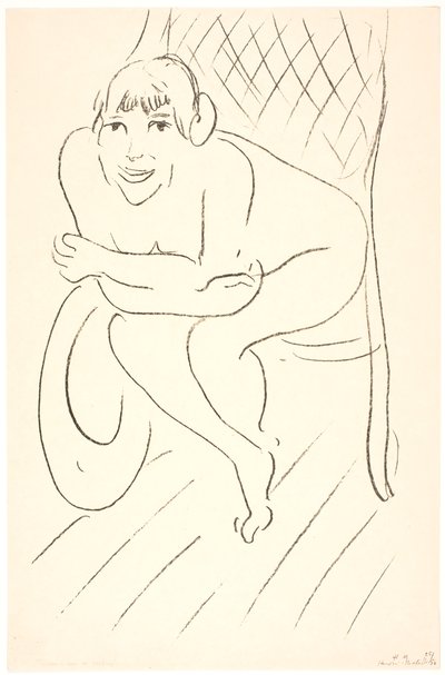 Mulher nua numa cadeira de balanço de Henri Matisse