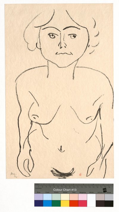 Nu de frente, vista de cima de Henri Matisse