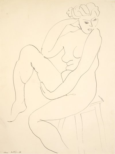 Nu sentado num banco de Henri Matisse
