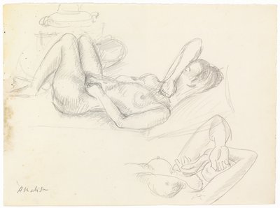 Estudo de nu, rosto coberto de Henri Matisse
