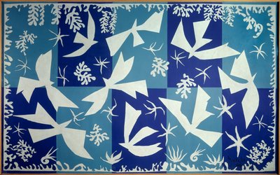 Polinésia, o céu 1946 (desenho, colagem) de Henri Matisse