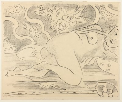 Nu reclinado com taça de fruta de Henri Matisse