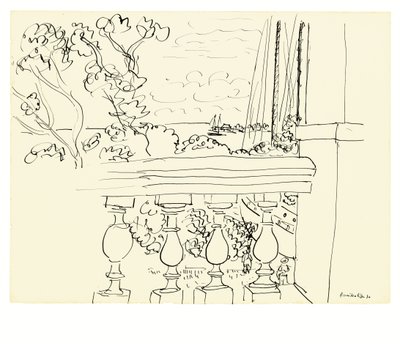 Vista para o mar no Tahiti de Henri Matisse