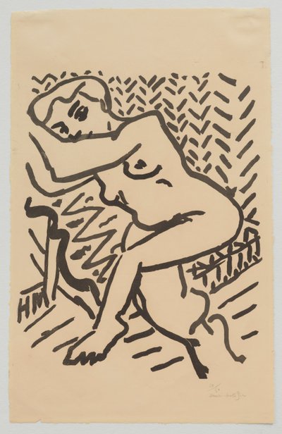 Nu sentado [Pequena xilogravura clara] de Henri Matisse