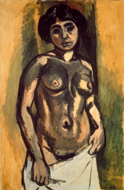 Estudo sobre um nu dourado-preto de Henri Matisse