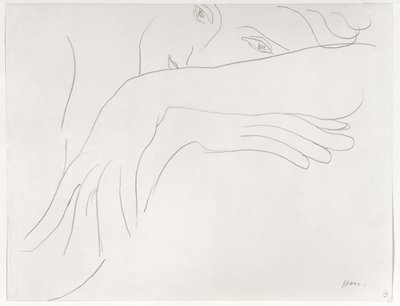 Estudo de um modelo apoiado nas costas de uma cadeira de Henri Matisse